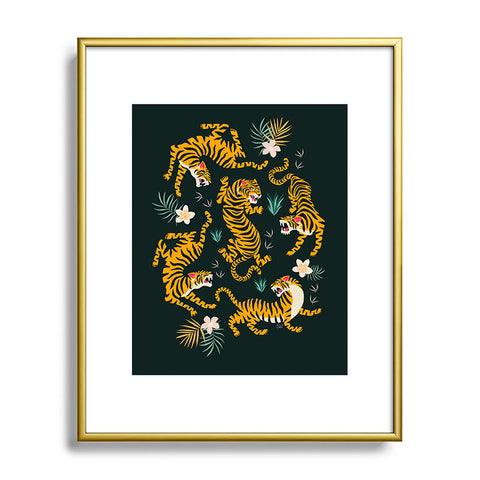 ThirtyOne Illustrations Tiger All Around Metal Framed Art Print