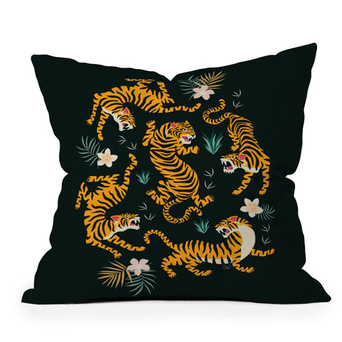 ThirtyOne Illustrations Tiger All Around Outdoor Throw Pillow