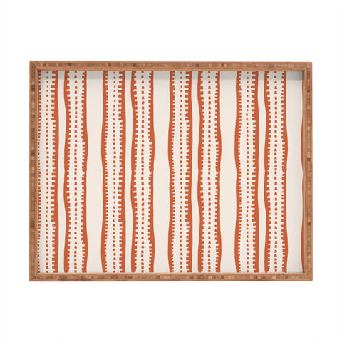 ThirtyOne Illustrations Tiger Batik Stripe Rectangular Tray