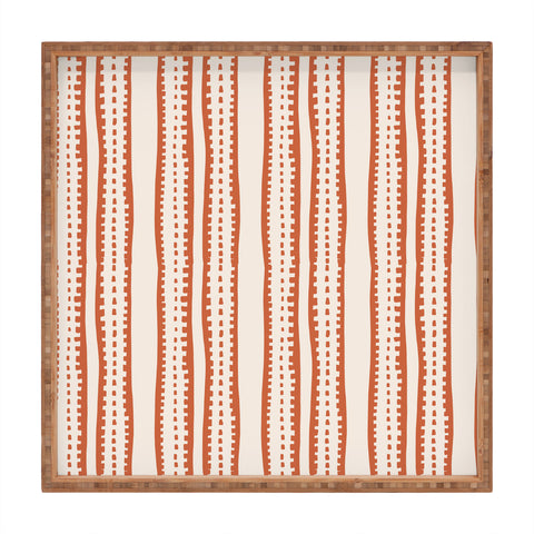 ThirtyOne Illustrations Tiger Batik Stripe Square Tray