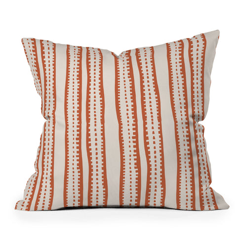 ThirtyOne Illustrations Tiger Batik Stripe Throw Pillow