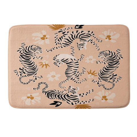ThirtyOne Illustrations Tiger Garden Memory Foam Bath Mat