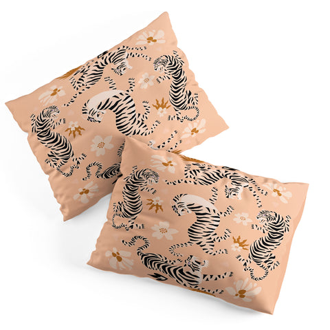 ThirtyOne Illustrations Tiger Garden Pillow Shams