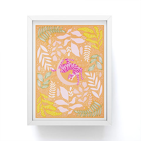 ThirtyOne Illustrations Tiger Moon in Tangerine Framed Mini Art Print