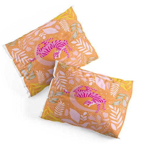 ThirtyOne Illustrations Tiger Moon in Tangerine Pillow Shams