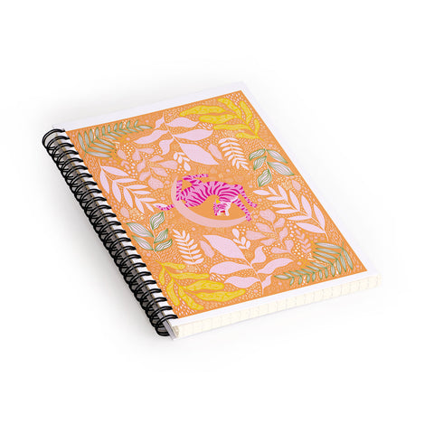 ThirtyOne Illustrations Tiger Moon in Tangerine Spiral Notebook