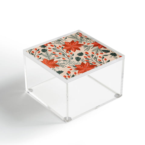 ThirtyOne Illustrations xmas poinsettia Acrylic Box