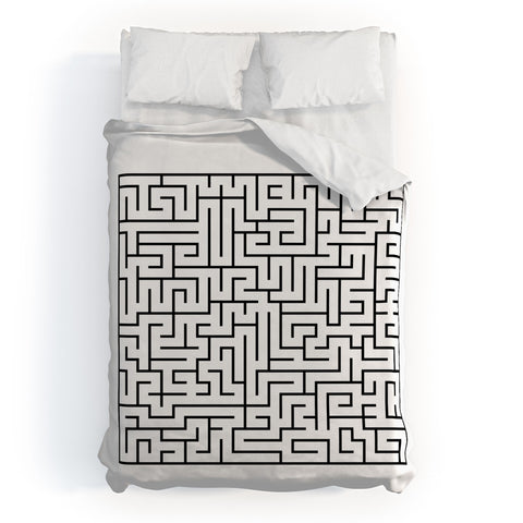 Three Of The Possessed Maze01 Duvet Cover