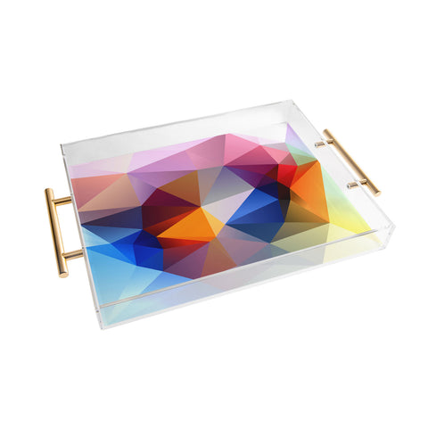 Three Of The Possessed Modern Bloom Acrylic Tray