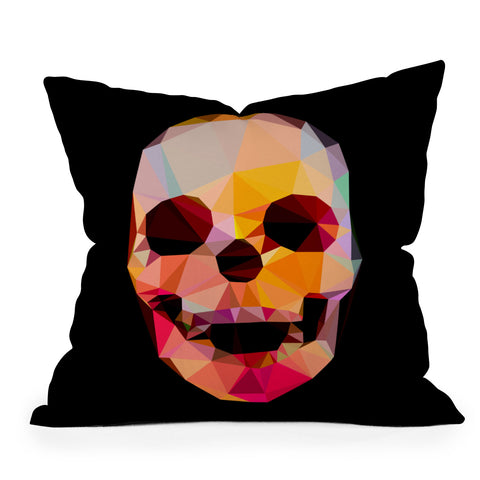 Three Of The Possessed Skull Sunrise Outdoor Throw Pillow