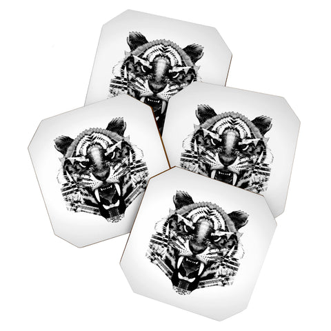 Three Of The Possessed Tiger 4040 Coaster Set