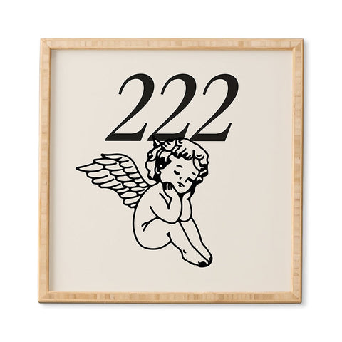 Tiger Spirit 222 Angel Number Poster Framed Wall Art