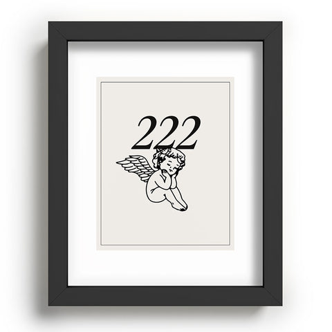 Tiger Spirit 222 Angel Number Poster Recessed Framing Rectangle