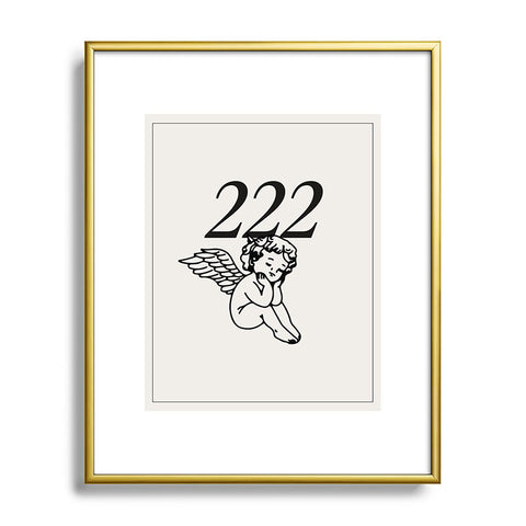 Tiger Spirit 222 Angel Number Poster Metal Framed Art Print