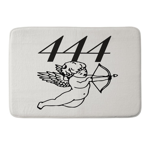 Tiger Spirit Angel Number 444 BW Memory Foam Bath Mat