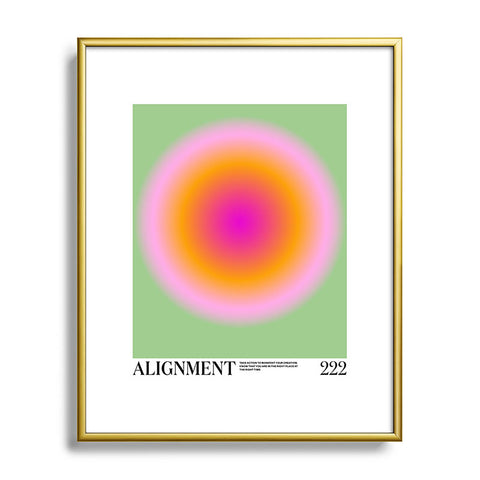 Tiger Spirit Angel Numbers Alignment Metal Framed Art Print