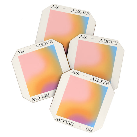 Tiger Spirit As Above So Below Print Coaster Set