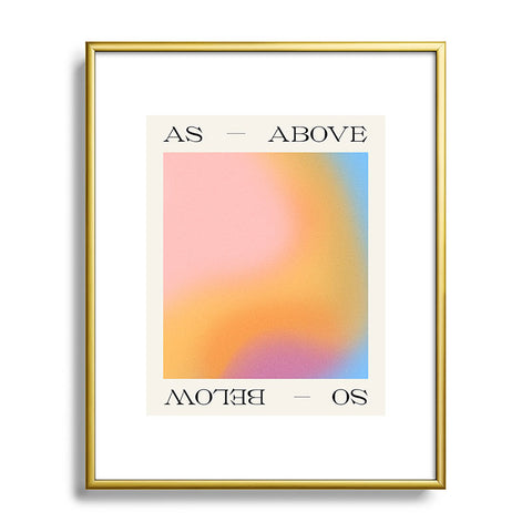 Tiger Spirit As Above So Below Print Metal Framed Art Print