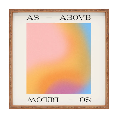 Tiger Spirit As Above So Below Print Square Tray