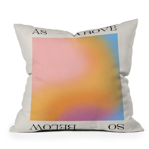 Tiger Spirit As Above So Below Print Throw Pillow