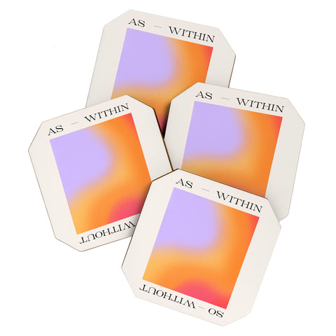 Tiger Spirit As Within So Without Coaster Set