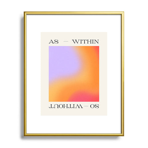 Tiger Spirit As Within So Without Metal Framed Art Print
