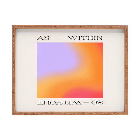 Tiger Spirit As Within So Without Rectangular Tray