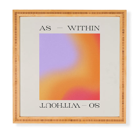 Tiger Spirit As Within So Without Framed Wall Art