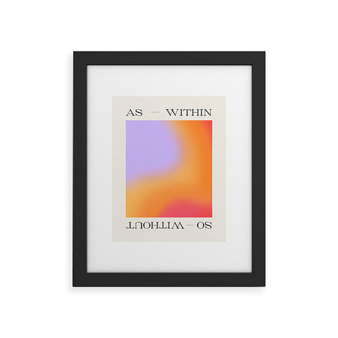 Tiger Spirit As Within So Without Framed Art Print
