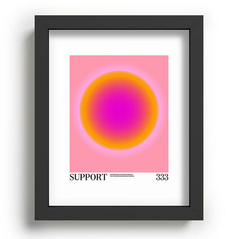 Tiger Spirit Gradient Angel Number Support Recessed Framing Rectangle