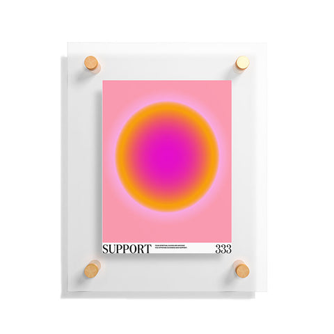 Tiger Spirit Gradient Angel Number Support Floating Acrylic Print