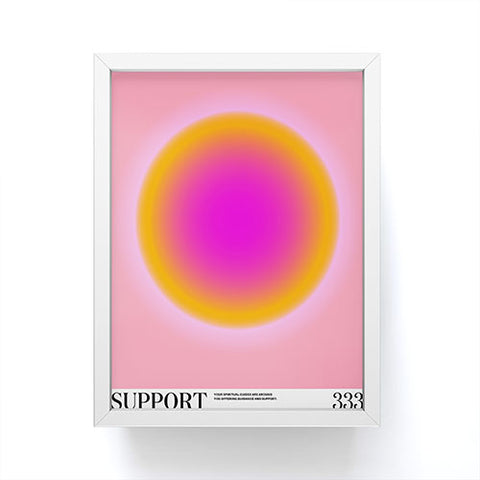 Tiger Spirit Gradient Angel Number Support Framed Mini Art Print