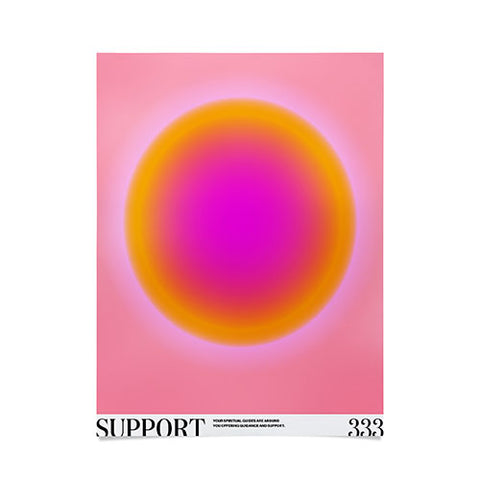 Tiger Spirit Gradient Angel Number Support Poster