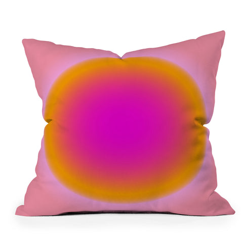Tiger Spirit Gradient Angel Number Support Outdoor Throw Pillow