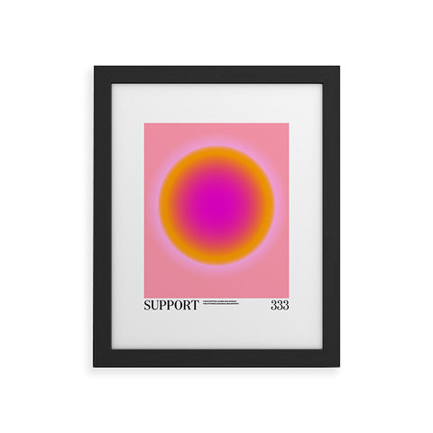 Tiger Spirit Gradient Angel Number Support Framed Art Print