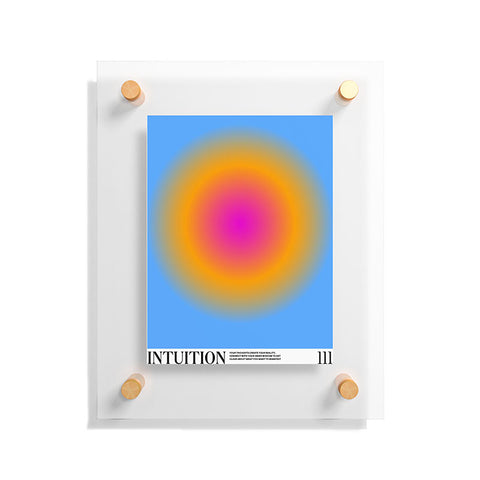 Tiger Spirit Gradient Angel Numbers Intuition Floating Acrylic Print