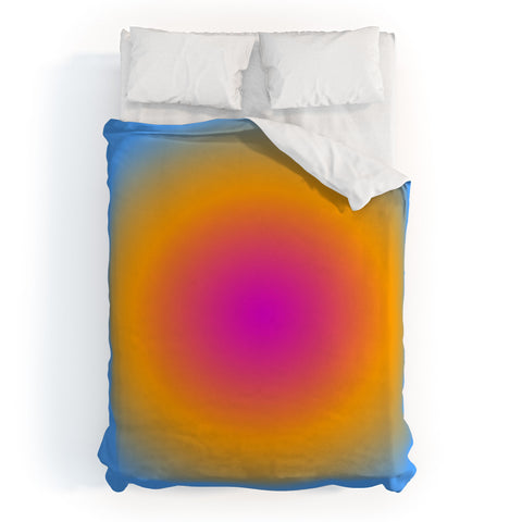 Tiger Spirit Gradient Angel Numbers Intuition Duvet Cover