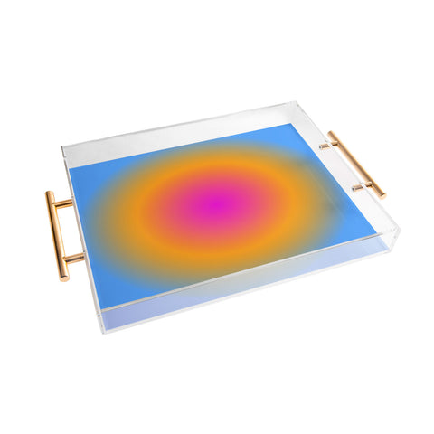 Tiger Spirit Gradient Angel Numbers Intuition Acrylic Tray