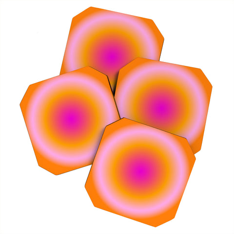 Tiger Spirit Gradient Angel Numbers Luck Coaster Set