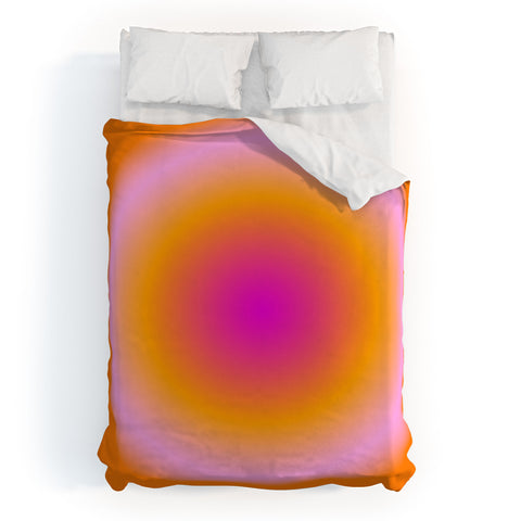 Tiger Spirit Gradient Angel Numbers Luck Duvet Cover