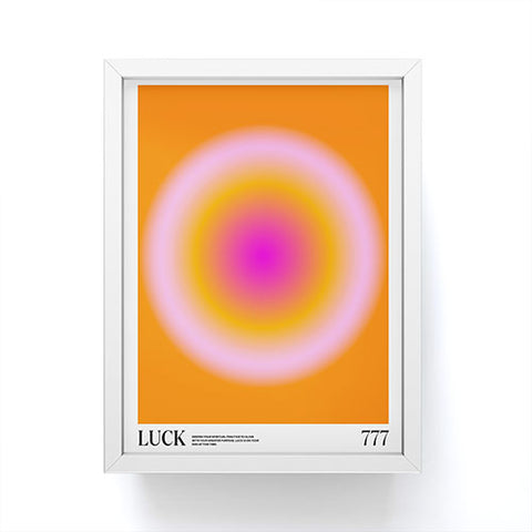 Tiger Spirit Gradient Angel Numbers Luck Framed Mini Art Print