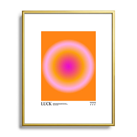 Tiger Spirit Gradient Angel Numbers Luck Metal Framed Art Print