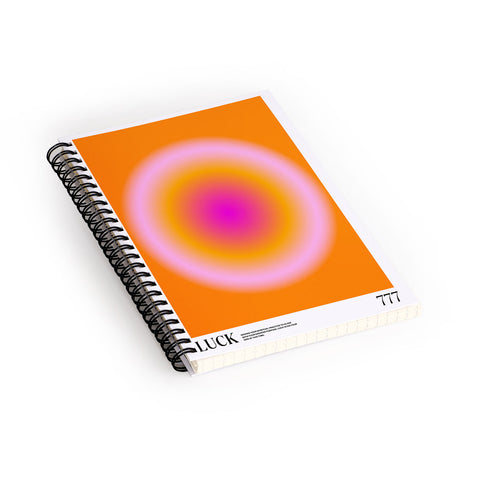 Tiger Spirit Gradient Angel Numbers Luck Spiral Notebook