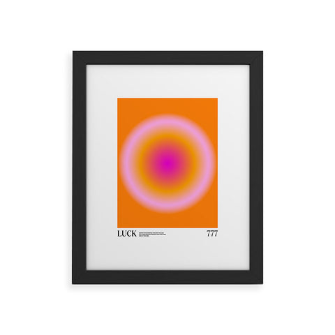 Tiger Spirit Gradient Angel Numbers Luck Framed Art Print