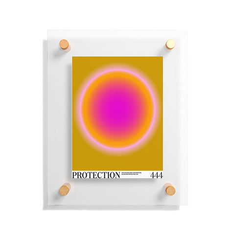 Tiger Spirit Gradient Angel Numbers Protect Floating Acrylic Print