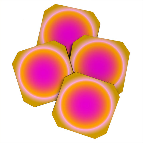 Tiger Spirit Gradient Angel Numbers Protect Coaster Set