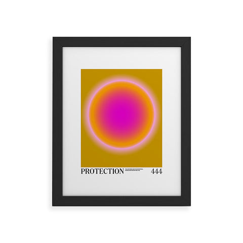Tiger Spirit Gradient Angel Numbers Protect Framed Art Print