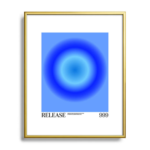 Tiger Spirit Gradient Angel Numbers Release Metal Framed Art Print