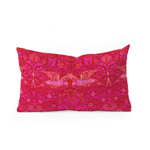 Tiger Spirit Indian Summer Rich Pink Oblong Throw Pillow
