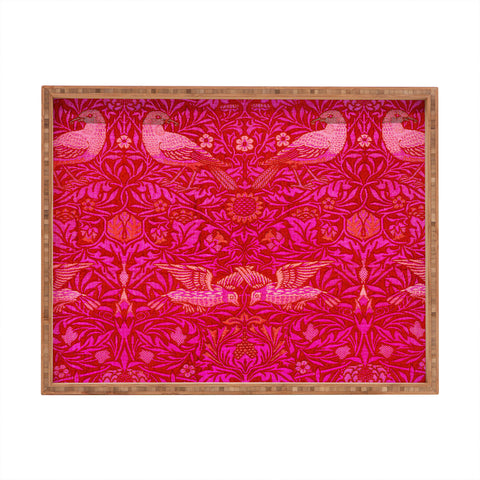 Tiger Spirit Indian Summer Rich Pink Rectangular Tray
